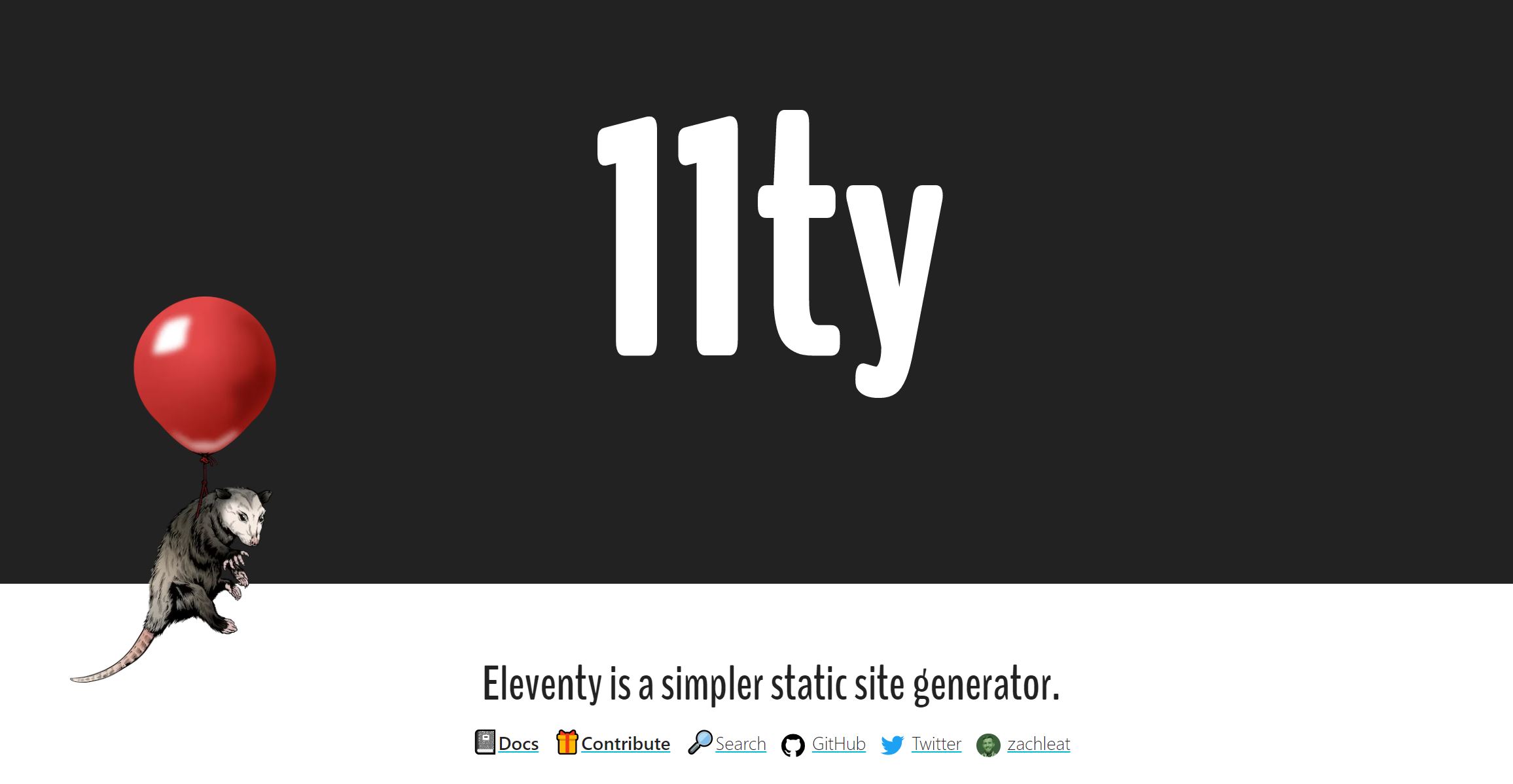 Eleventy website screenshot on agilitycms.com