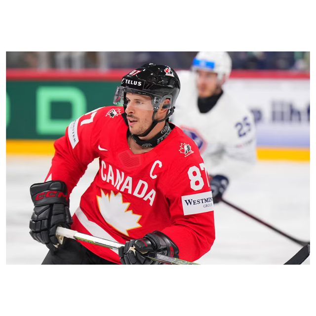 playing hockey