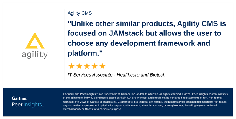 Positive Review of Agility CMS by IT Services Associate - Healthcare and Biotech