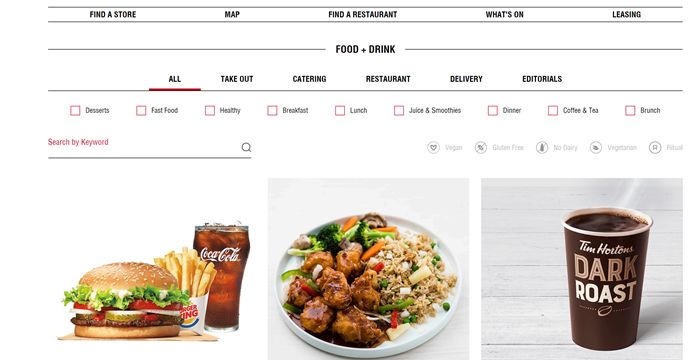 Award Winning new Website boosted FCP Shopping Center traffic by 69% and food sales by 22% 