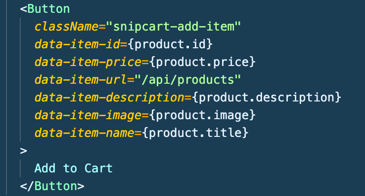 Snipcart Add To Cart Data Attributes