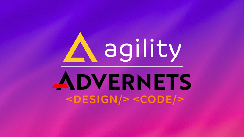 AdverNETS logo and Agility CMS logo