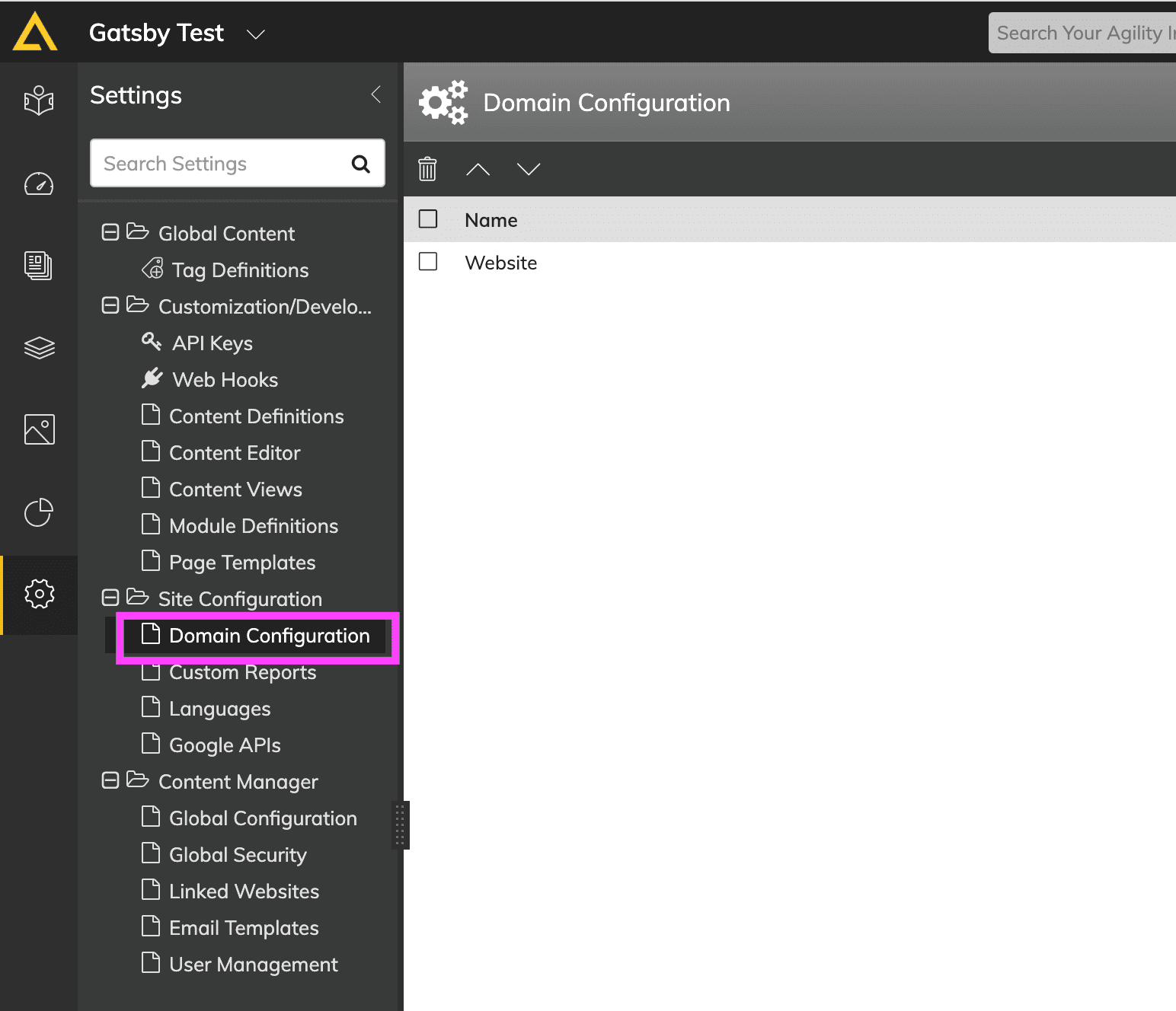 How to add a new domain in Agility CMS 