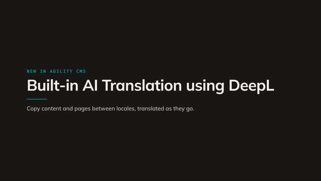 Built-in AI Translation using DeepL