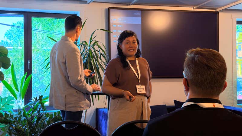 Joyce Peralta of McGill addresses the audience during the CMS Connect 2026 welcome