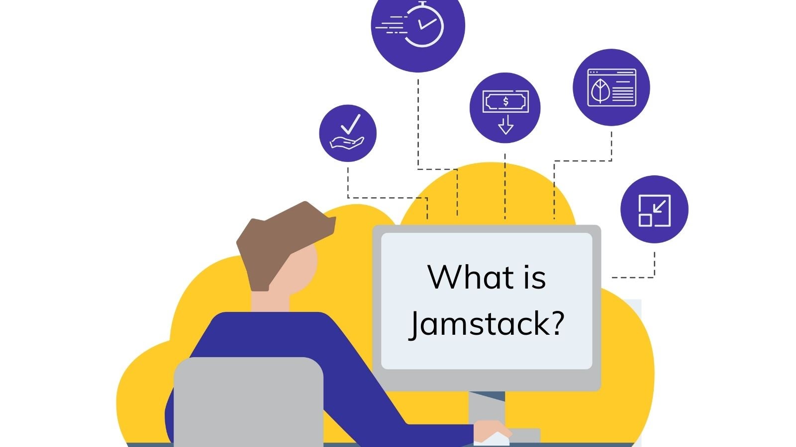 Person searching about Jamstack on agilitycms.com