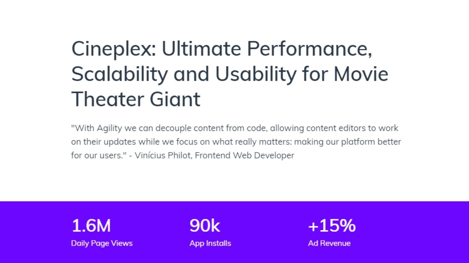 Cineplex Content lifecycle case study 