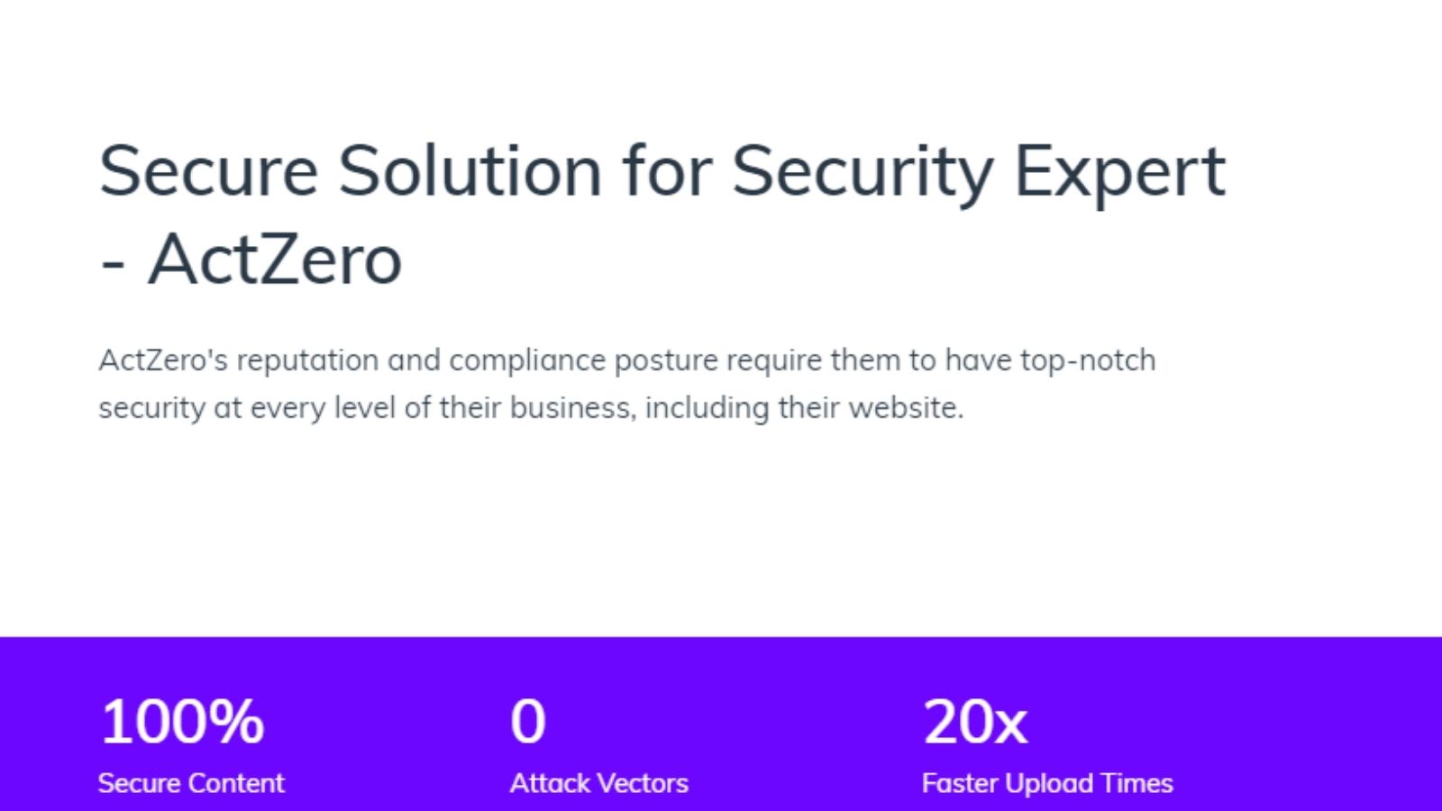 Enterprise security case study with Agility CMS