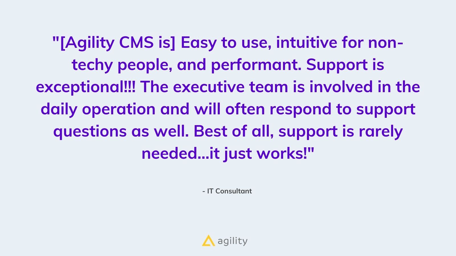 Embracing customer reviews on agilitycms.com