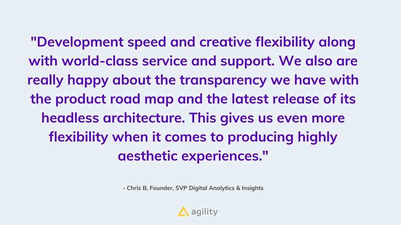 Agility CMS customer satisfaction 