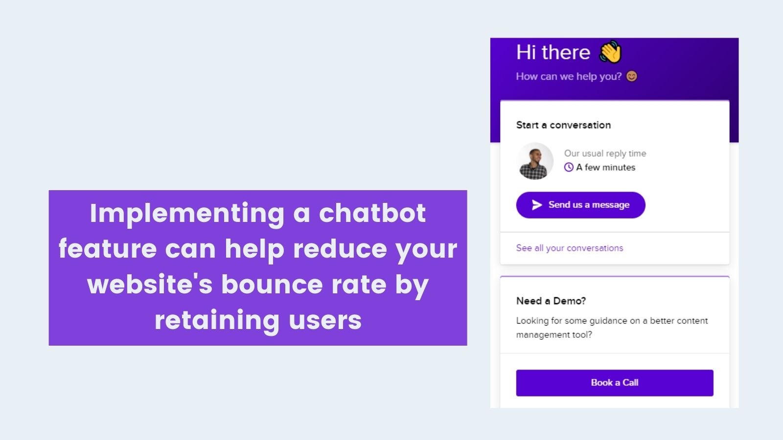 Agility CMS chatbot screenshot