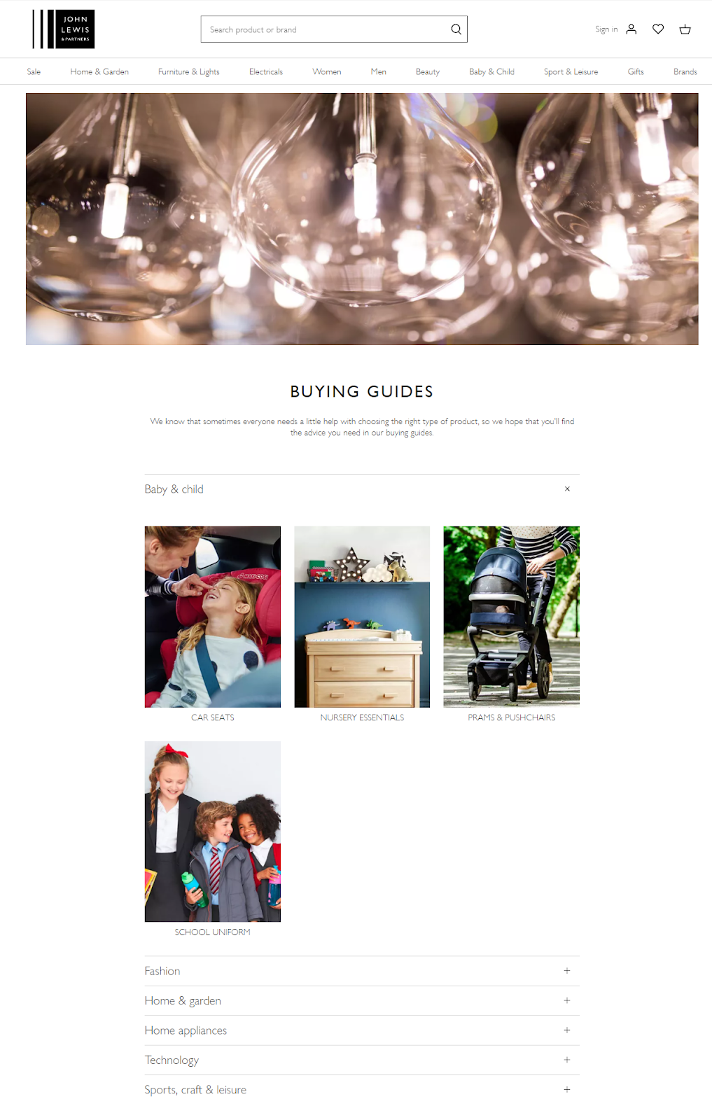 John Lewis creates buying guides