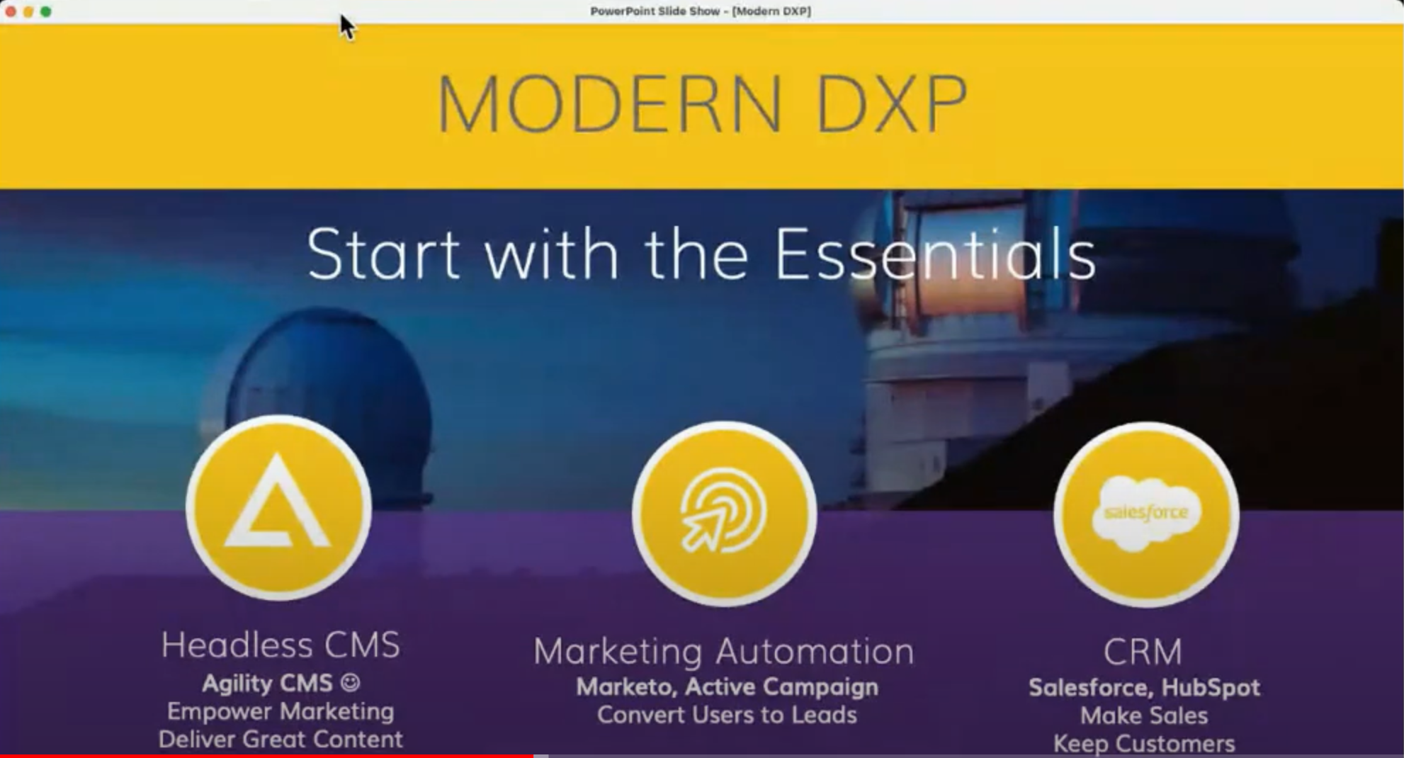 Modern dxp essentials agilitycms