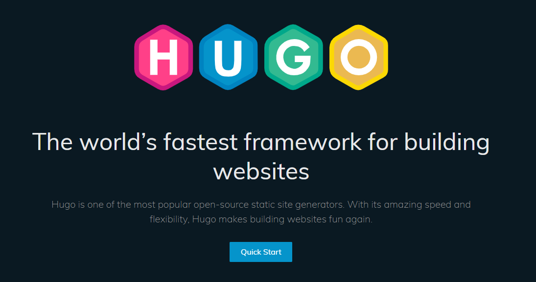 Hugo website screenshot on agilitycms.com