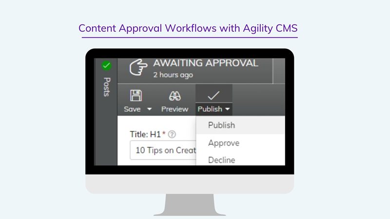 Content workflows with Agility CMS