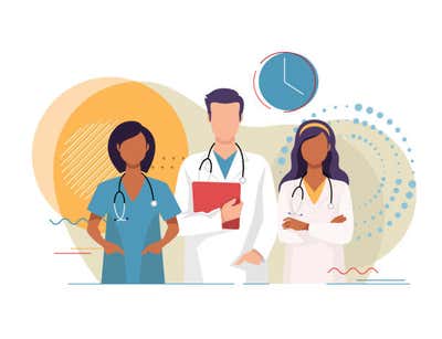 Illustration of healthcare workers
