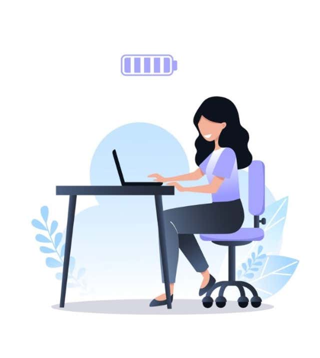 Woman at computer