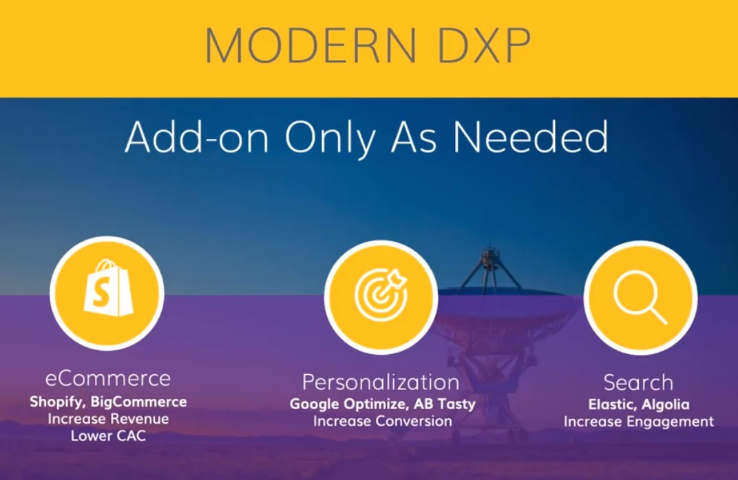 modern dxp add only what is needed