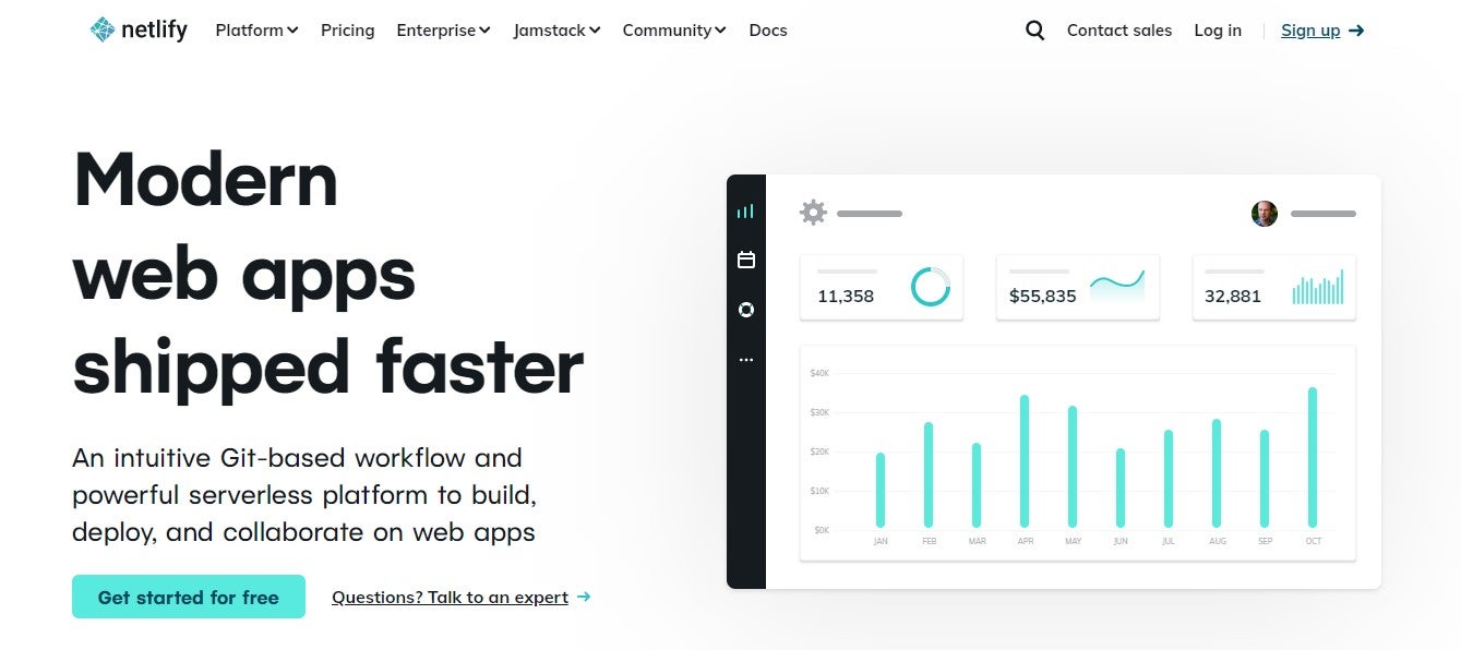 Netlify cloud Hosting Provider for jamstack 