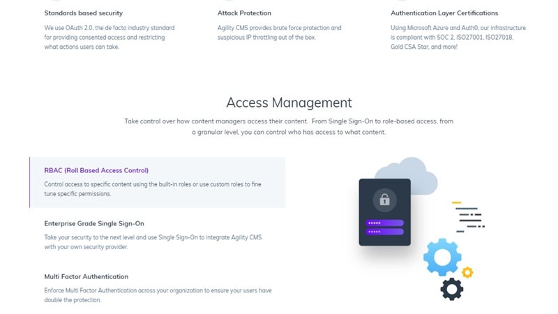 Access management with Agility CMS