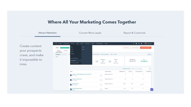 HubSpot, CRM and content management tool on agilitycms.com