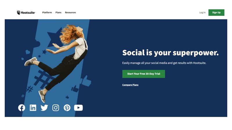 Hootsuite, social media management tool on agilitycms.com