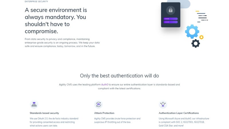 Enterprise grade security with Agility CMS