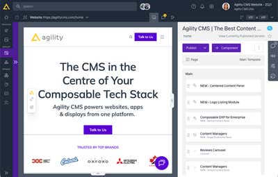 Agility app - to headless cms page