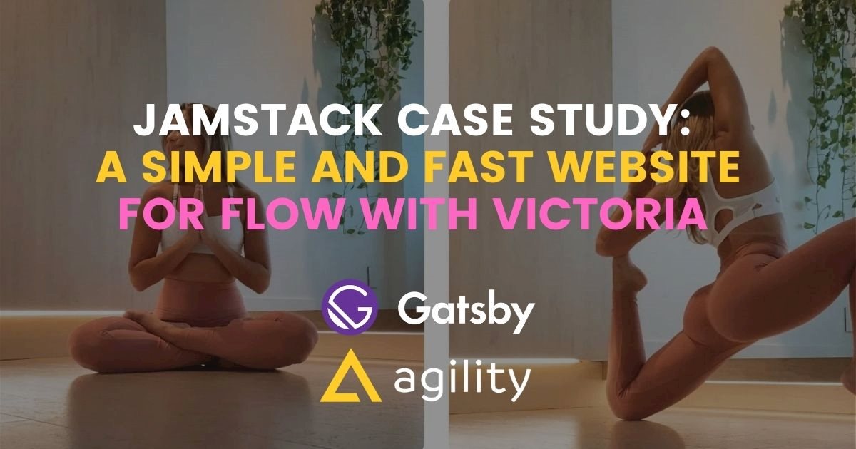 website for yoga studio using Gatsby and Agility CMS
