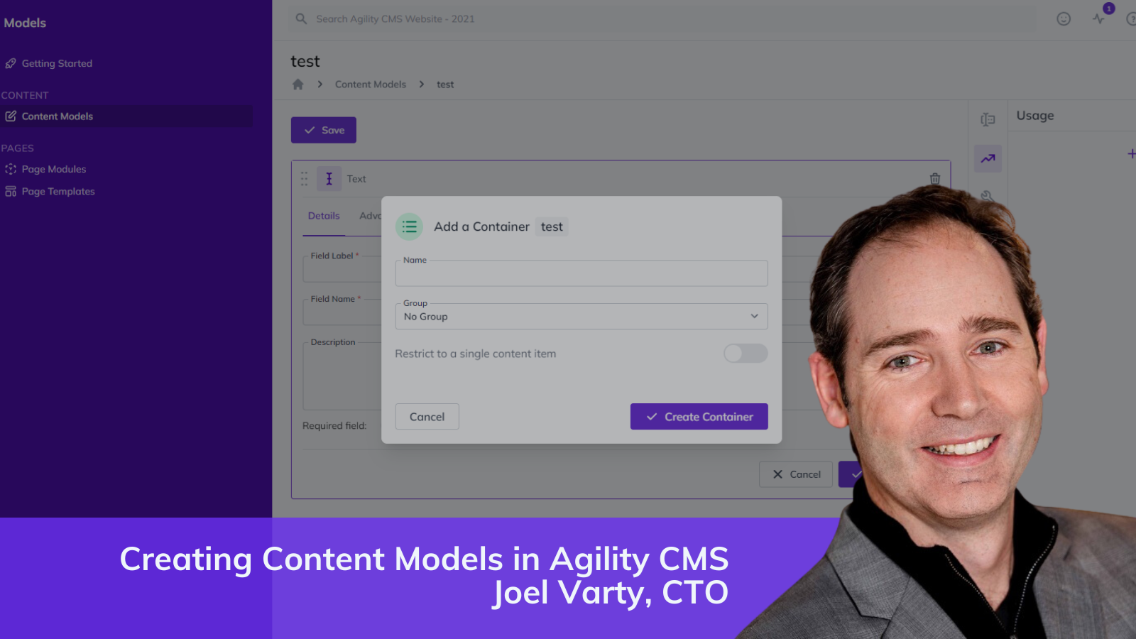 Using a Content Model in Agility CMS
