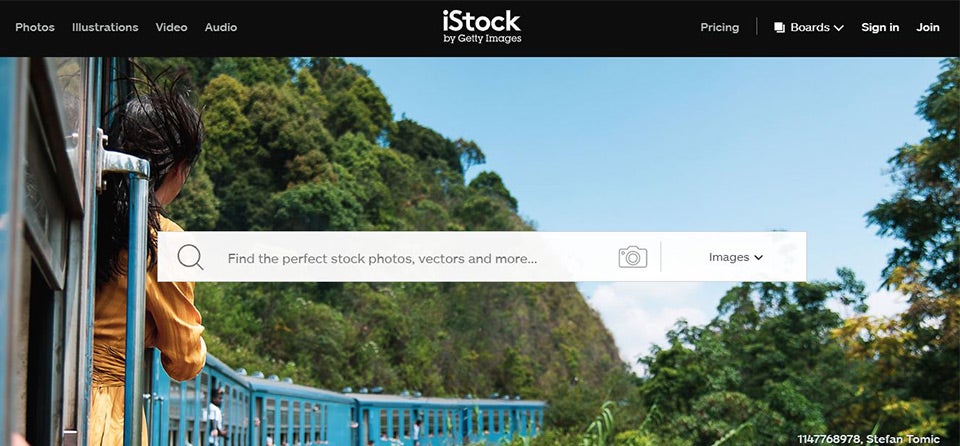 iStock Paid Stock Image Home Page