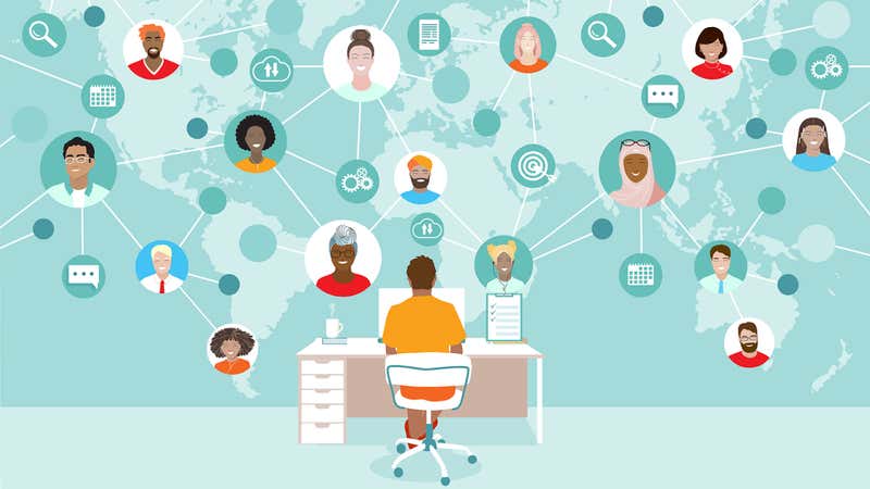 Person working on omnichannel content delivery