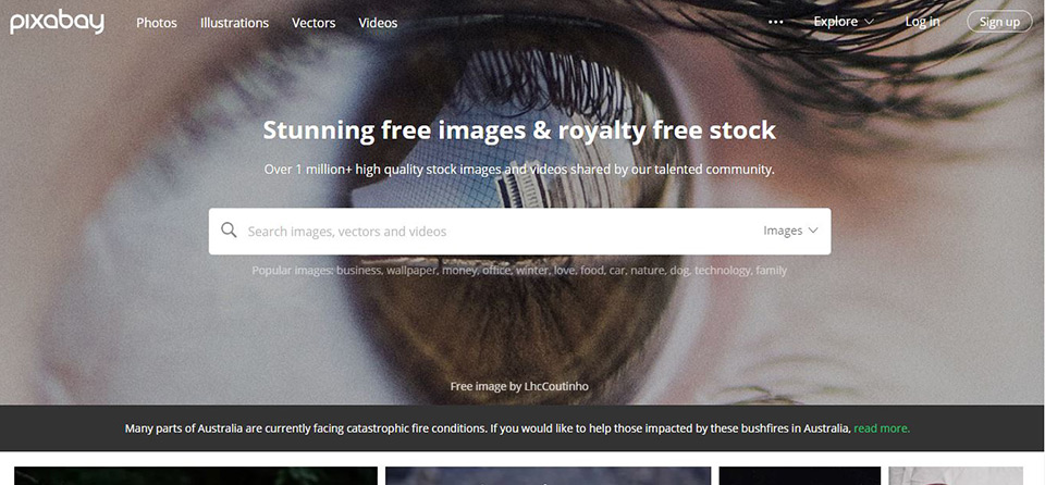 Pixabay Free Stock IMage Home Page