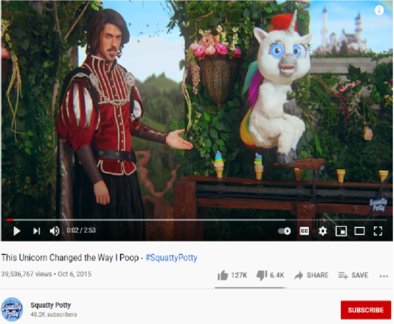 Squatty Potty youtube advertisement 