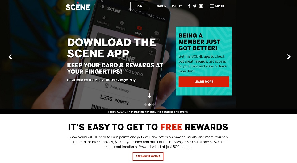 Screenshot of Scene using Agility for mobile marketing 