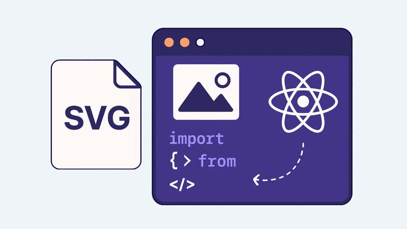 Illustration of SVGs in JSX for import, usage, and animation