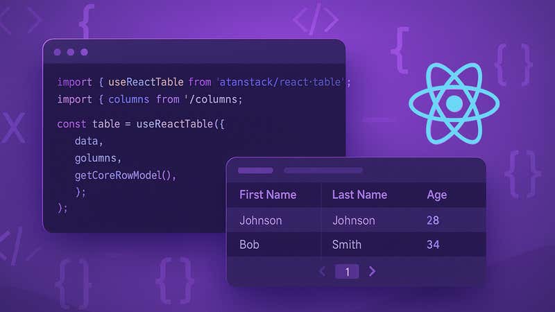 TanStack Table in React Illustration