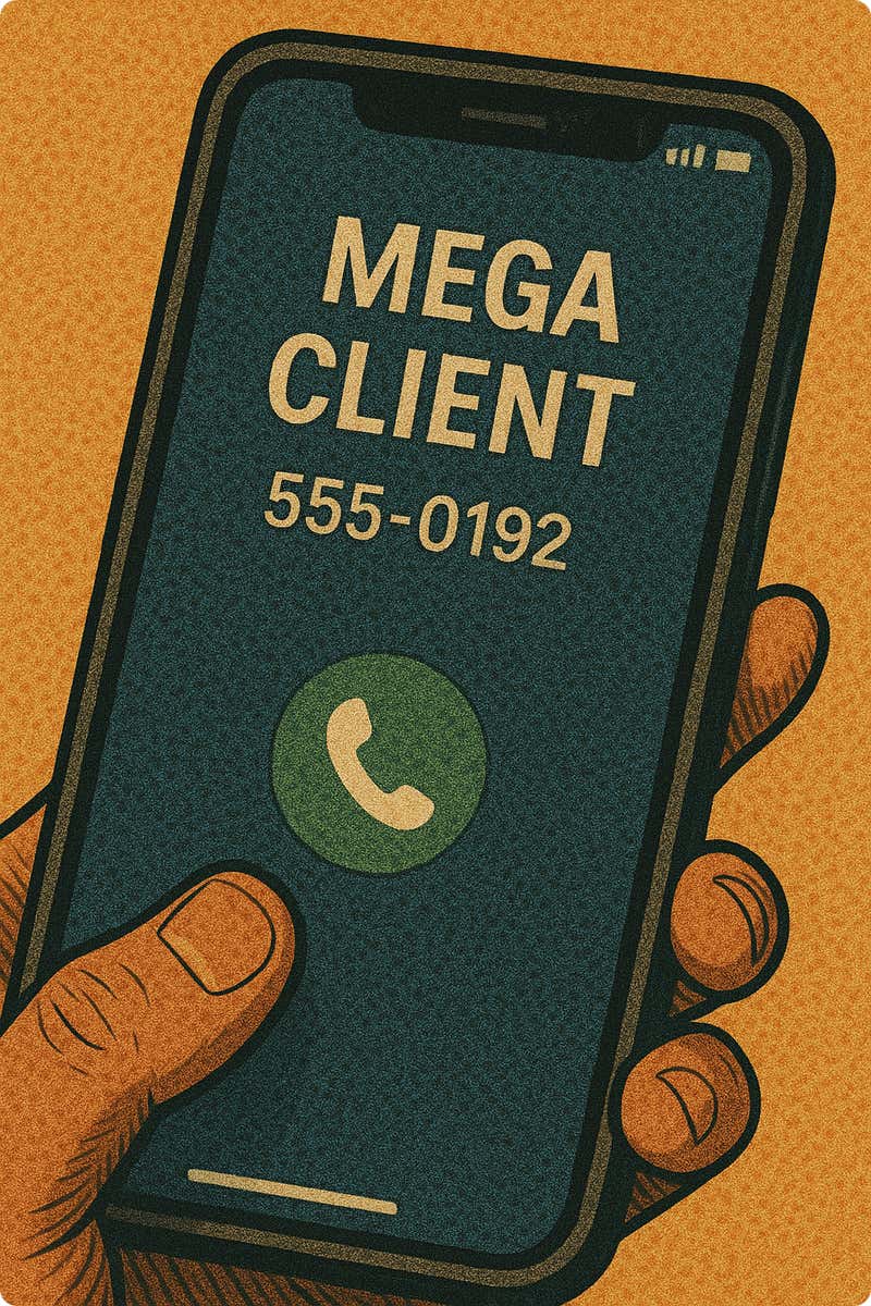 Comic book style image of a cell phone screen