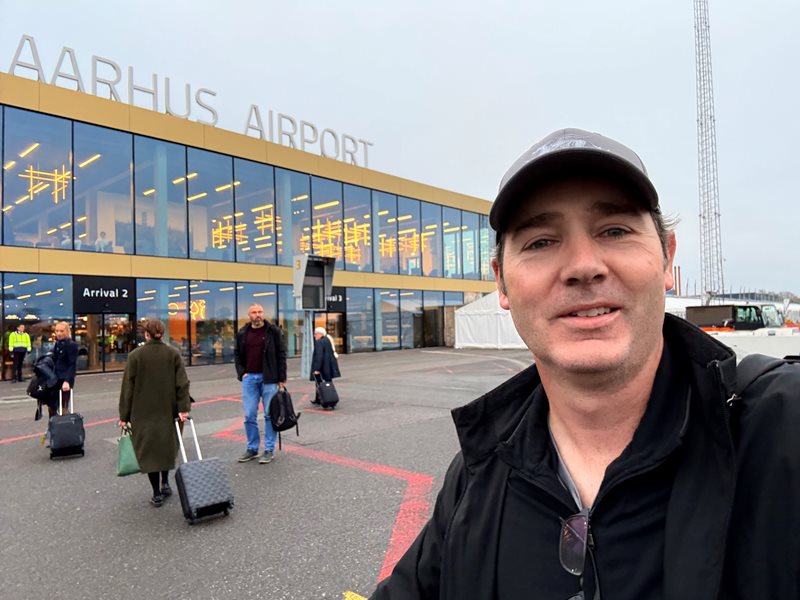 Joel at the Aarhus Airport