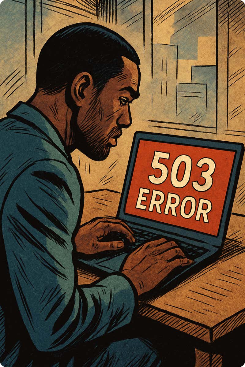 503 error screen