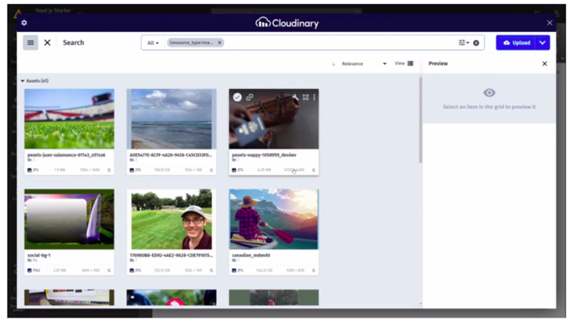 Open Cloudinary Media with Images