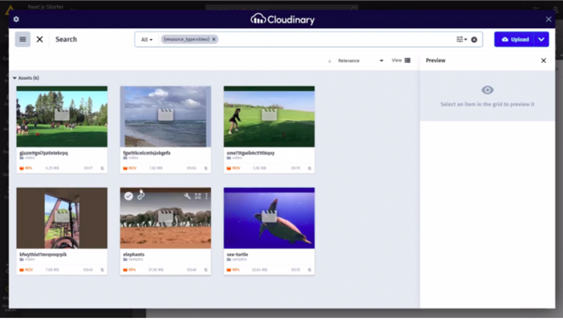 Open Cloudinary Media with Videos