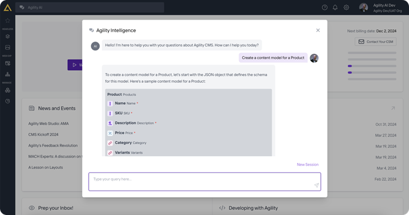 Using AI in Agility CMS