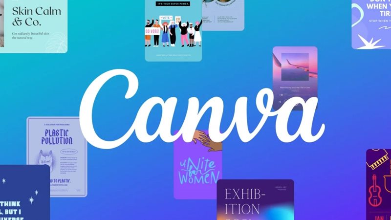 Canva logo and background 