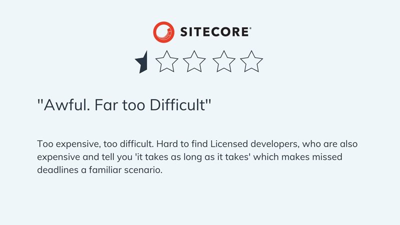 User experience of Sitecore is way too difficult 