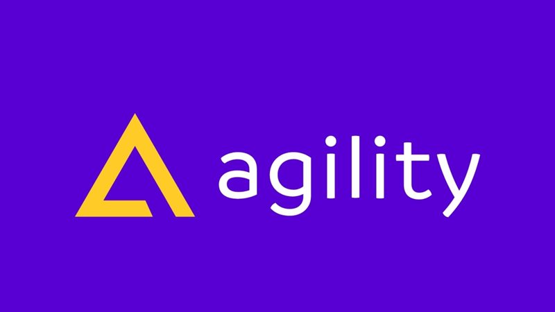 Agility CMS logo on purple background
