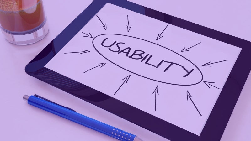 Screen pointing to usability on agilitycms.com